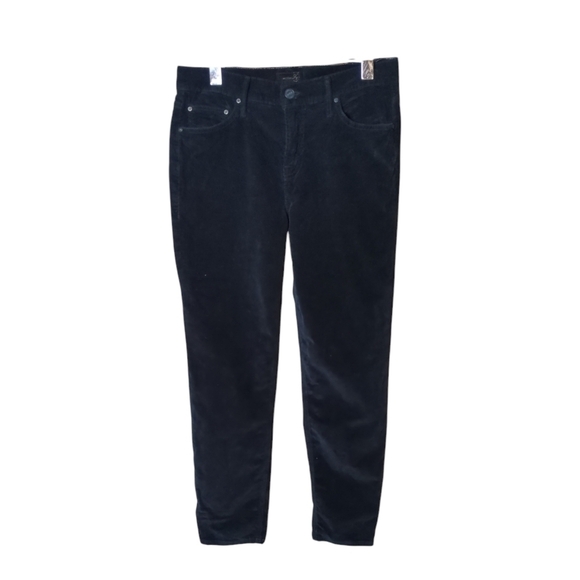 MOTHER Pants - Mother "The Dropout" Corduroy Jeans In Deep Blue Size 25